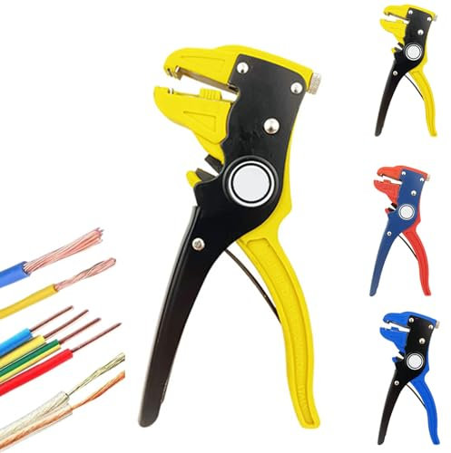 Quick Strip Wire Stripper, Quickstrip Wire Stripper, Vista Wire Stripper, Vista Quick Strippers, Self Adjusting Wire Stripper, 2 in 1 Automatic Quick Strip Wire Cutters with Depth Stop (Yellow)