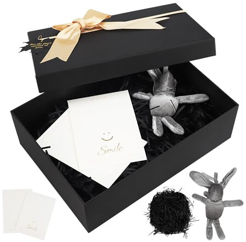 Geschenkbox Geburtstag Schwarz - Hochzeit - Groß - Gift Box - Geschenkverpackung