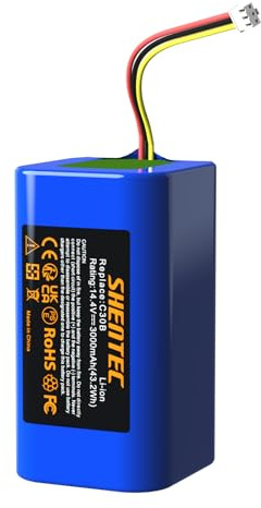 Shentec 14.4V 3000mAh Li-Ion MD-C30B LTR300VX Batería Robot Aspirador para Liectroux C30B, C30B 2D,Midea M4,XBoost BPK-VCBB1XB,Proscenic Neo 820P 830P