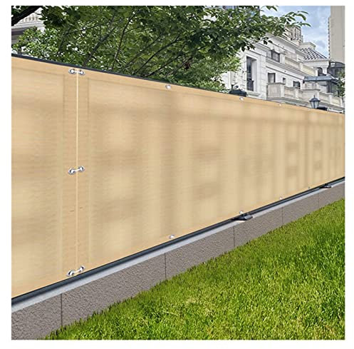 Recinzione per la privacy, 1,2 x 4,5 m, beige, in HDPE, con occhielli e fascette anti-invecchiamento, per esterni, cortile, paddock wall.