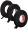 QOMJUFA Lot de 3 pièces de ruban de câble noir, ruban molletonné, ruban d'isolation électrique, ruban textile pour harnais de câble, pour l'automobile et la moto (9mm x 15m, 15mm x 15m, 19mm x 15m)