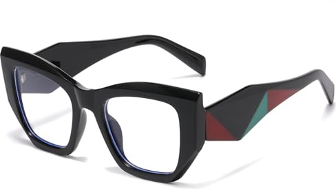 Long Keeper Blaulicht Brille Damen Katzenaugen Anti Blaulicht Computerbrille Blaulicht Blockierende Brille Übergroße Quadratische Anti Blendung Blaulichtfilter Brille