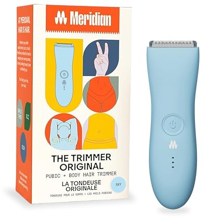 Meridian The Trimmer Original, Körperhaartrimmer für Herren & Damen, Sky | Rechargeable Haarmaschine | Waterproof Elektrorasierer | USB-C | 90 Min. Laufzeit | Keine Nicks, Gesicht bis Intimbereich