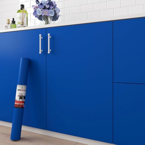Decotalk Selbstklebende Tapete Königsblaue Matt Tapete Schlafzimmer 30X300cm Klebetapete Selbstklebend Wand Wohnzimmer Wandtapete Abziehbar Für Flur Treppe Garderobe Kleiderschrank Wasserdicht