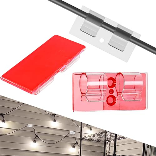 Huucozn 30 Stück klebehaken outdoor Mini Kabel Clips Wetterfest Lichterkette outdoor Kabelklammer Kabelhalter Selbstklebend Klebehaken Klein Lichterketten Halterung Lichtclips für Lichterketten