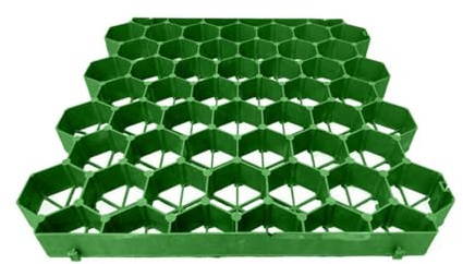 Grille de Gravier for allées, 4 grilles = 1 m² (Vert), for allées, pentes, Jardins, aménagement paysager, parkings(5cm-20 Pieces)