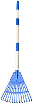 Rastrillo para Hojas 14 Pines Abanico, Rastrillo de Césped Doméstico, Escoba Portátil para Jardín Césped Terraza Y Acampada