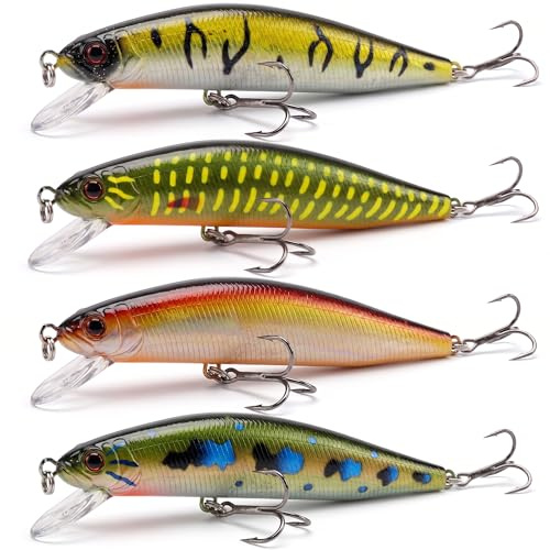 Paradox Fishing Premium Wobbler Sets für Hecht und Zander I 4 Stück mit Box I Hecht-Köder Zander-Köder Barschköder