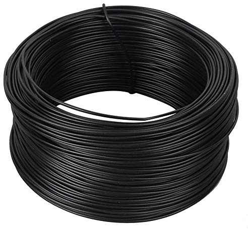 SVKMuuiYG Accesorio de Hardware de sujeción de Brida de Cable de Alambre de Hierro galvanizado 100 Metros 0,55 mm Bonsai Forma Redonda Negra