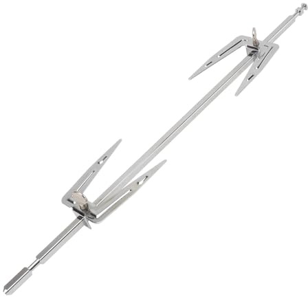 PHENOFICE Brathähnchengabeln Drehbare Grillgabeln 1 Satz aus Edelstahl mit Daumenschraube für Einfachen Einsatz und Entfernung für Zuhause und Rotisserie Grill