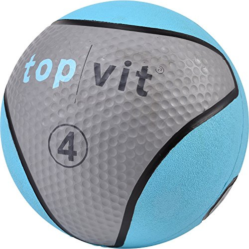 top vit Medizinball - Fitnessball mit Gummioberfläche | Medizinbälle in Studio Qualität Gewicht Sport Übungen Physiotherapie Muskulatur Werfen Fangen Stärkung des Körpers