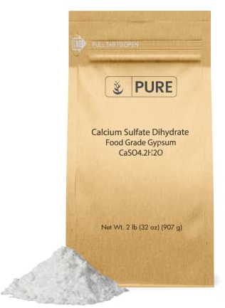 Pure Original Ingredients Calcium Sulfate (2 lb) Baking, Water Treatment & Gardening