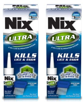 Nix Ultra 2-in-1 Lice Treatment - 3.4 oz, Pack of 2