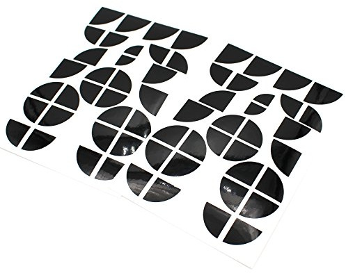 Finest-Folia Emblem Ecken Folie kompatibel mit BMW selbstklebend wasserfest Aufkleber Glanz Auto Zubehör (K004 Schwarz Schwarz)