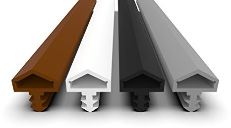 Joint de Porte Contre le Tirage, le Bruit et la Poussière - Réduction des Coûts de Chauffage - Ruban Adhésif - Largeur 4mm, Profondeur 7mm, Rainure 12mm - Noir 5m