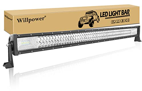 Willpower 22 tum 270 W gult LED-ljusstång LED-arbetslampor spot översvämning kombo dimljus körljus led stång för lastbil ATV 4 x 4 båt terräng auto 12 V 24 V vattentät