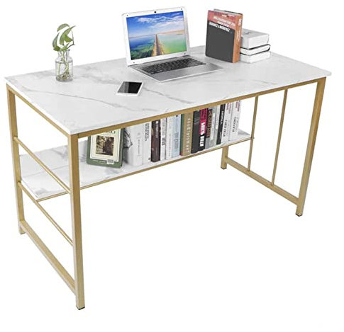 Laptop-Tisch Computertisch Einfacher stilvoller Laptop-Schreibtisch Modernes Schreibtisch Pc. Workstation mit Lagerregal for Home Office-Studientabelle Home Decor Arbeitstisch für das Heimbüro