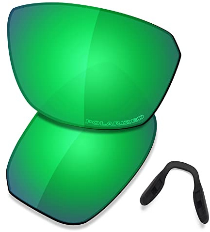 Saucer Verres et plaquettes de nez de rechange pour lunettes de soleil Oakley Split Shot OO9416, High Definition - Jade Green Polarized, taille unique