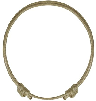 Luck Strings Beige Wax Nylon Cord Bracelet - Waterproof Adjustable Unisex String Bracelet for Men & Women, Minimalist Boho Jewelry, Neutral Accessory(Beige, one size)