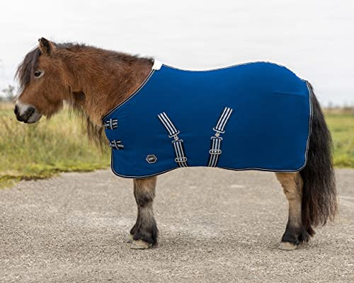 QHP Fleecedecke Shetty Kreuzgurte (65 cm, blau)