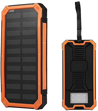 Caricabatterie Wireless Power Bank, Portatile 20000 MAh a Ricarica Rapida Kit Fai-da-te con Custodia Per Banca di Alimentazione Mobile Polar Dual USB con Torce a LED Per Dispositivi Mobili(Arancia)