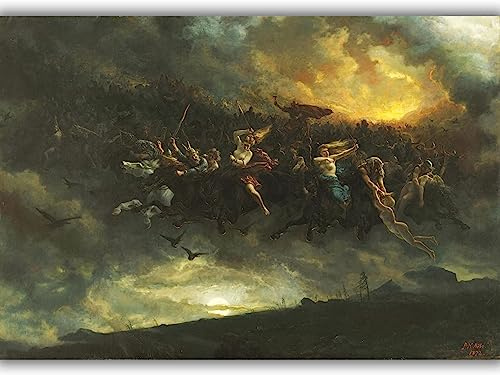 The Wild Hunt (1872): Peter Nicolai Arbo. Leinwanddruck, okkulte Kunst (M)