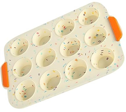 OUNONA 1stück Silikon Kuchenform Für Muffins Pudding Kreative Backform Für Kekse Farbenfrohes Design Für Backen Und Desserts - Leicht Zu Reinigen