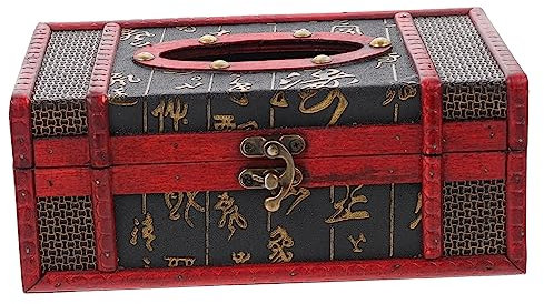 CAXUSD Taschentuchbox-Abdeckung Retro-taschentuchbox-Halter Sperrholz-taschentuchbox Luxus-serviettenbox Schreibtisch-Dekoration Auto-serviettenbox Taschentuch-Organizer Organizer Für Bür