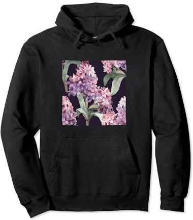 Motif floral sauvage aquarelle jacinthe Sweat à Capuche