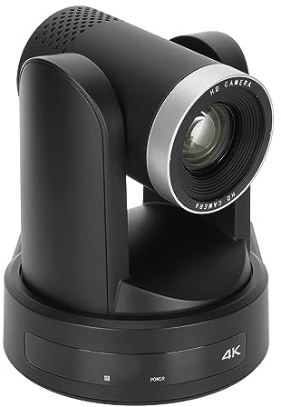 Jectse Caméra de Réunion, Système de Vidéoconférence 4K ABS, Angle de Horizontal de 70,5 Degrés, Formats d'encodage Multiples, Zoom Optique 12x pour l'éducation (Prise UE)
