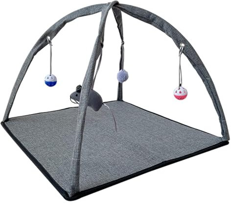 Fenteer Katzenzelt, Haustiermatte, Mobile Aktivität, waschbar, Allzweck-Katzen- und Hunde-Ruhematte, Spielmatte für Haustiere, Kätzchen, GRAU