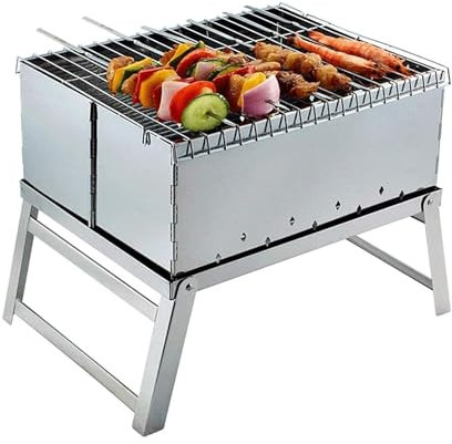 Griglia a carbonella portatile, griglia per barbecue all'aperto, mini barbecue da tavolo pieghevole, barbecue all'aperto, per campeggio all'aperto, giardino, cortile, cuc