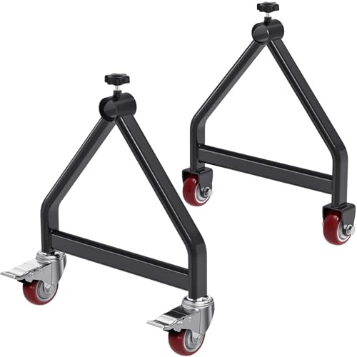 Lifeswell Wire Spool Rack, Portable Cable Caddy, Swivel Caster Wheels with Brake, Steel Fully Welded Wire Rack Dispenser for up to 28 Diameter Spools, 220 lbs Capacity, Black