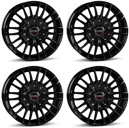4x Llantas Borbet CW3 7.5x17 ET55 5x120 black glossy