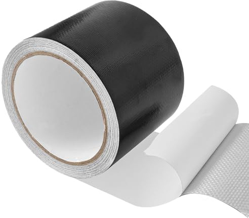Sophisticate Panzertape Schwarz Wasserfest,Wasserdicht LKW-Plane Reparatur,Reparaturklebeband für Gewebeplanen,für Baustelle, Markise, Camping & Auto, Gewebeband, Panzerband
