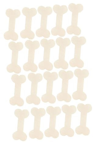 LALAFINA 40pcs Wooden Dog Bone Shape DIY Tags Decorative Pet Tags for DIY Crafts Safe Material