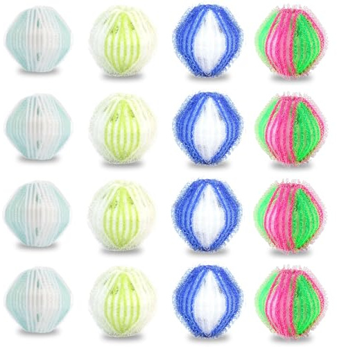 16 Pcs Pet Hair Remover Washing Machine, Reusable Washing Balls Lint Remover Washing Machine Balls Hair Catcher Laundry Balls for Clothing Dog Cat PetHair
