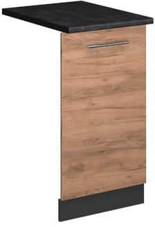 Vicco Panel Frontal del lavavajillas Fame-Line, Roble Dorado, 45 cm, ET Antracita