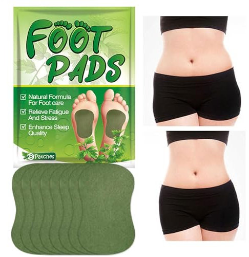 Acunny Almohadillas naturales para desintoxicar el cuerpo a base de hierbas, láminas adhesivas, parches de limpieza corporal de ajenjo, 8 almohadillas naturales para pies y cuidado corporal, láminas