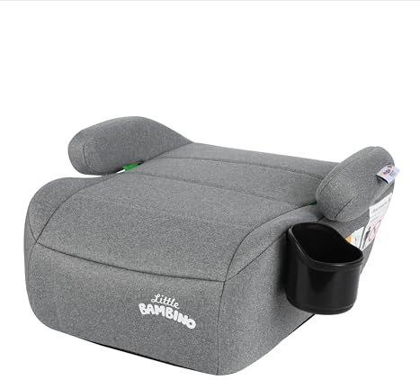 Little Bambino Car Booster Seat, i-Size 125-150cm, Universal Cushion for Children 6-12 Years (Grey)
