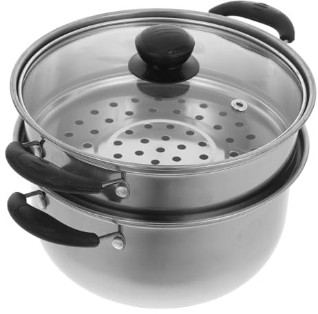 Acero Inoxidable Olla Multifuncional para Cocinar al Vapor Profunda