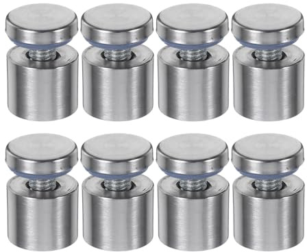 Generic Stainless Steel Standoff Screws 8pcs 25×25mm Wall Mounts Glass Railing Standoff Hardware for Hanging Acrylic Picture Frames and Sign Displays