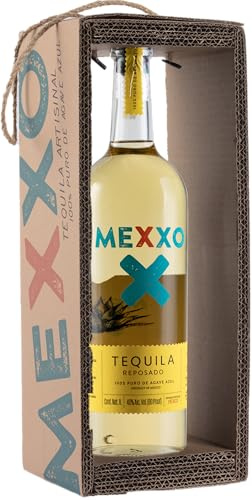 Mexxo Tequila Reposado – 100% Puro de Agave Azul, Artisanal Double-Distilled, 1L Bottle, 40% Alc/Vol – Premium Mexican Tequila in Eco-Friendly Gift Packaging