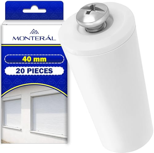 20 x Fermi Tapparelle 40mm Bianco Tappi per Tapparelle Avvolgibili Plastica | MONTERAL