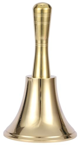 PACKOVE Cloche à Main en Laiton 1,5 Pouces, Cloche Métallique de Service pour Restaurant et Bureau, Sonnette D’appel Pratique pour Noël et Décoration Festive