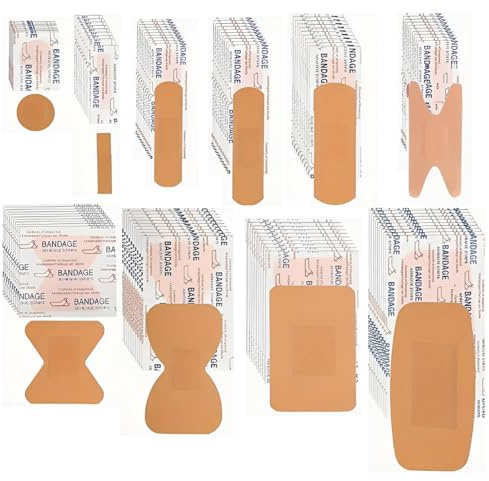 LAKPYN 80 piezas de tiritas surtidas (8 tamaños) tiritas para las articulaciones de los dedos y las rodillas