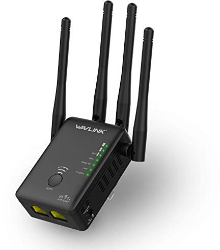 WAVLINK Repetidor/Amplificador WiFi con Función de Enrutador, AC1200 Extensor WiFi con 2 Puertos Ethernet y WPS, Repeater/Wireless Access Point Mode, Compatible with Any Router