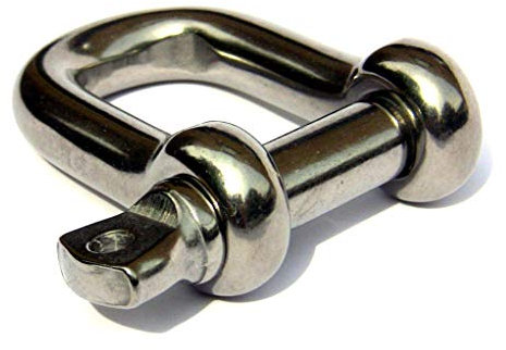 2 Schäkel Edelstahl rostfrei Niro V4A Rundschäkel Materialstärke 5mm-22mm (D = 6 mm)