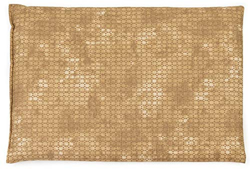 Cuscino termico bio con semi di farro bio, 30x20cm, batik-oro. Utilizabile como cuscino caldo & freddo. Cuscino riscaldabile al forno o microonde- 30x20cm