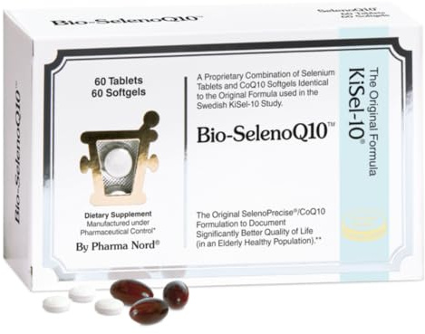 Pharma Nord Bio-SelenoQ10 Anti-Aging Supplement – 100 mg CoQ10 & 100 mcg Selenium, Supports Longevity, Cellular Aging & Heart Health, Research Backed Combo, 60 Softgels & 60 Tablets